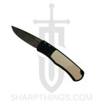 ProTech - BR1.51 - Whiskers - Automatic Knife - 154CM Coated Drop Point - Aluminum/Micarta - Black/White