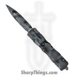 Microtech - 227-1UCS - Dirac Delta Signature Series - OTF Auto - M390 Coated Dagger - 6061-T6 Aluminum - Urban Camo