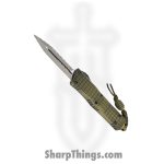 Microtech - 142-DR12APFROGG - Combat Troodon Double Reverse Frag Off - OTF Auto - Apocalyptic Dagger - Aluminum - Grenade Green