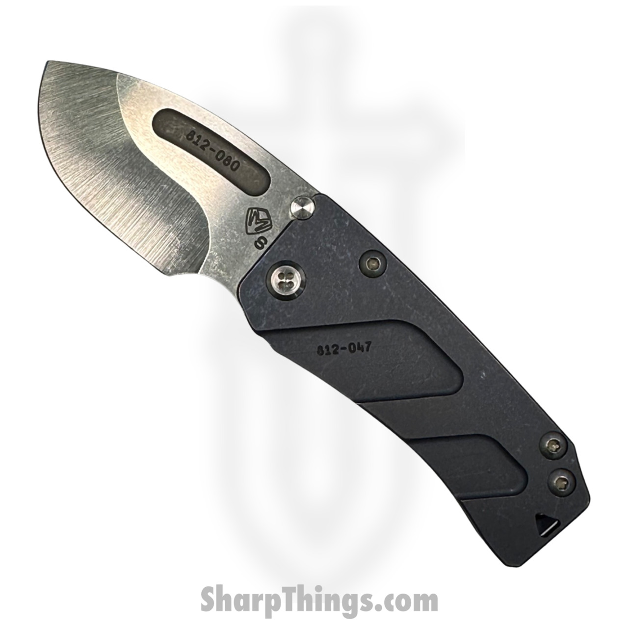 70ca4b5a-0771-4b45-a97b-97c7683c150a_Pre-Owned-1_1.jpg Medford Knife - Pre Owned - MK203ST-37A2 - Der Hund (Hunden) - Tumbled - S35VN - Ano Blue - Image 1