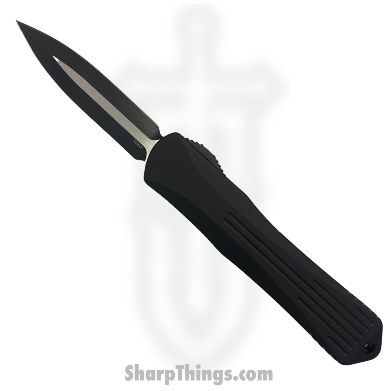 711e7592-3b82-4ee0-a73b-e0e67567bdb0_MXH032-10A_1.jpg Heretic Knives - MXH032-10A - Manticore X - OTF Auto - S35VN Two Tone Dagger - 6061-T6 Aluminum - Black - Image 1