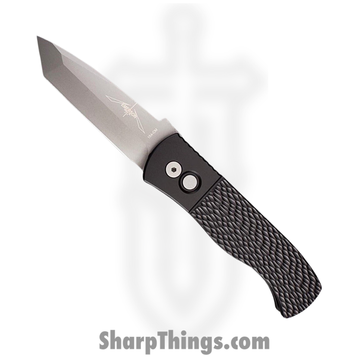 72413fe3-8cb7-4b31-a412-48d29e8e7fe8_E7T05_1.jpg ProTech - E7T05 - Orinigal Emerson CQC7 - Automatic Knife - 154CM Bead Blasted Chisel Tanto - 6061-T6 Aluminum - Black - Image 1