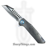 Marfione Custom Knives - 344-MCK - Warhound - Folding Knife - 344-MCK Warhound Folding Knife - Titanium - Natural