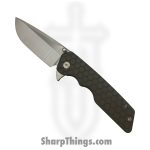 Attention 2 Detail Mercantile - A2DMK3LDPHC - Mark 3 Large - Folding Knife - S30V Satin Drop Point - Contoured Honeycomb Titanium - Black