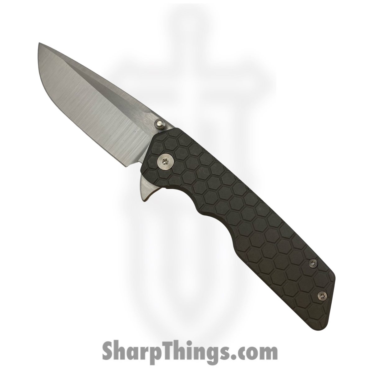 7266c9e7-31db-42af-8f43-7def1ef6ad1d_A2DMK3LDPHC_1.jpg Attention 2 Detail Mercantile - A2DMK3LDPHC - Mark 3 Large - Folding Knife - S30V Satin Drop Point - Contoured Honeycomb Titanium - Black - Image 1