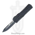 Heretic Knives - H039-10A-T - Colossus - OTF Auto - Magnacut Two Tone Clip Point - Aluminum/Traction Inlay - Black