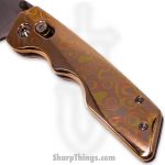 Attention 2 Detail Mercantile - A2DBLmRDMoku - Bar Lock Medium - Folding Knife - S30V Satin Drop Point - Mokume Raindrop Pattern - Orange Yellow Blue