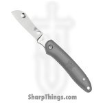 Spyderco - SC189PGY - Roadie - Folding Knife - N690 Satin Sheepsfoot - FRN - Gray