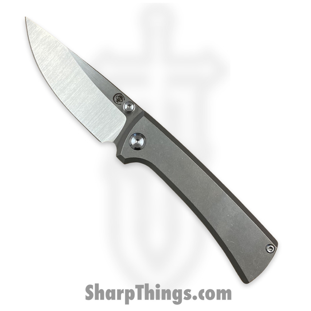727173ad-e1f6-4269-b489-8080ade85413_RCK9-DP-SWTI-BF_1.jpg Chaves Knives - RCK9-DP-SWTI-BF - Knives RCK9 Liner Lock - Folding Knife - Satin M390 Drop Point - Titanium - Stonewash - Image 1