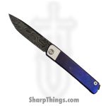 Medford Knife - MK211DDQ-37A2-TSQ3-Q4 - Gentleman Jack Folding Knife - Damascus Titanium - Violet
