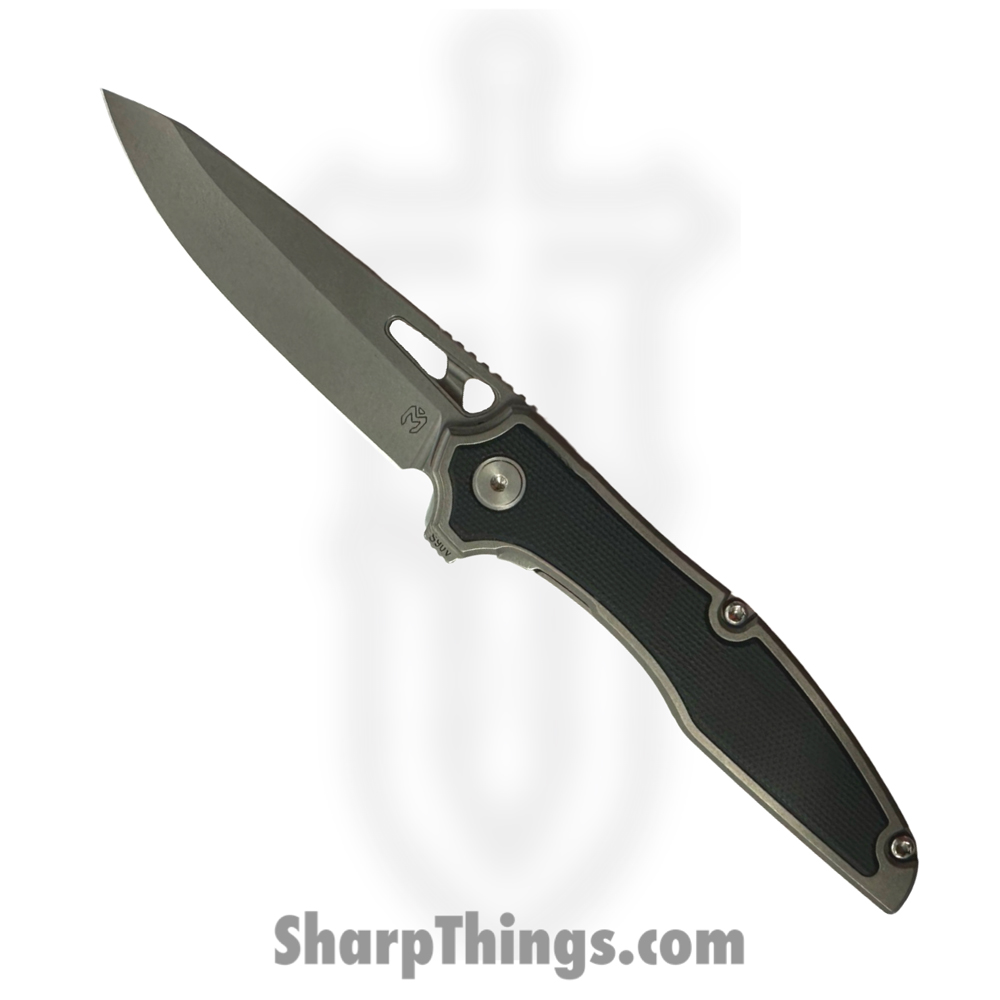 73012cd4-2e1e-4993-81be-3373986a002a_TORINSWG10BK_1.jpg Millit Knives - TORINSWG10BK - Torrent Inlay Zirblast - Folding Knife - S90V Stonewash Drop Point - G10 - Black - Image 1