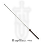 Dragon King - DRK13790 - Gluttony Two Hand Sword - Fixed Blade Knife - Carbon Steel Satin Spear Point - Cord Wrapped - Brown