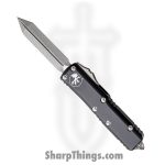 Microtech - 230-10AP - UTX-85 - OTF Auto - Elmax, M390, 204P Apocalyptic Spartan - 6061-T6 Aluminum - Black