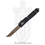 Microtech - 119-13S - Ultratech Hellhound Signature Series - OTF Auto - Elmax, M390, 204P Bronze Tanto - 6061-T6 Aluminum - Black