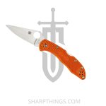 Spyderco - SC11FPOR - Delica - Folding Knife - VG-10 Satin Drop Point - FRN - Orange