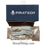 Piratech - PIKRAKCRSC - The Kraken - Knife Scales Only - Titanium Mag Snap Scales - Crystallized Silver