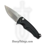Medford Knife and Tool - MK0394TQ-42AB-TPCP-Q4 - Smooth Criminal - Folding Knife - S45VN Tumbled Drop Point - Aluminum - Black