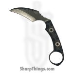 T.Kell Knives - FLNRnBlk - FLN Integral Ring Black Recon - Fixed Blade Knife - 80crv2 Coated Hawkbill - G10 - Black