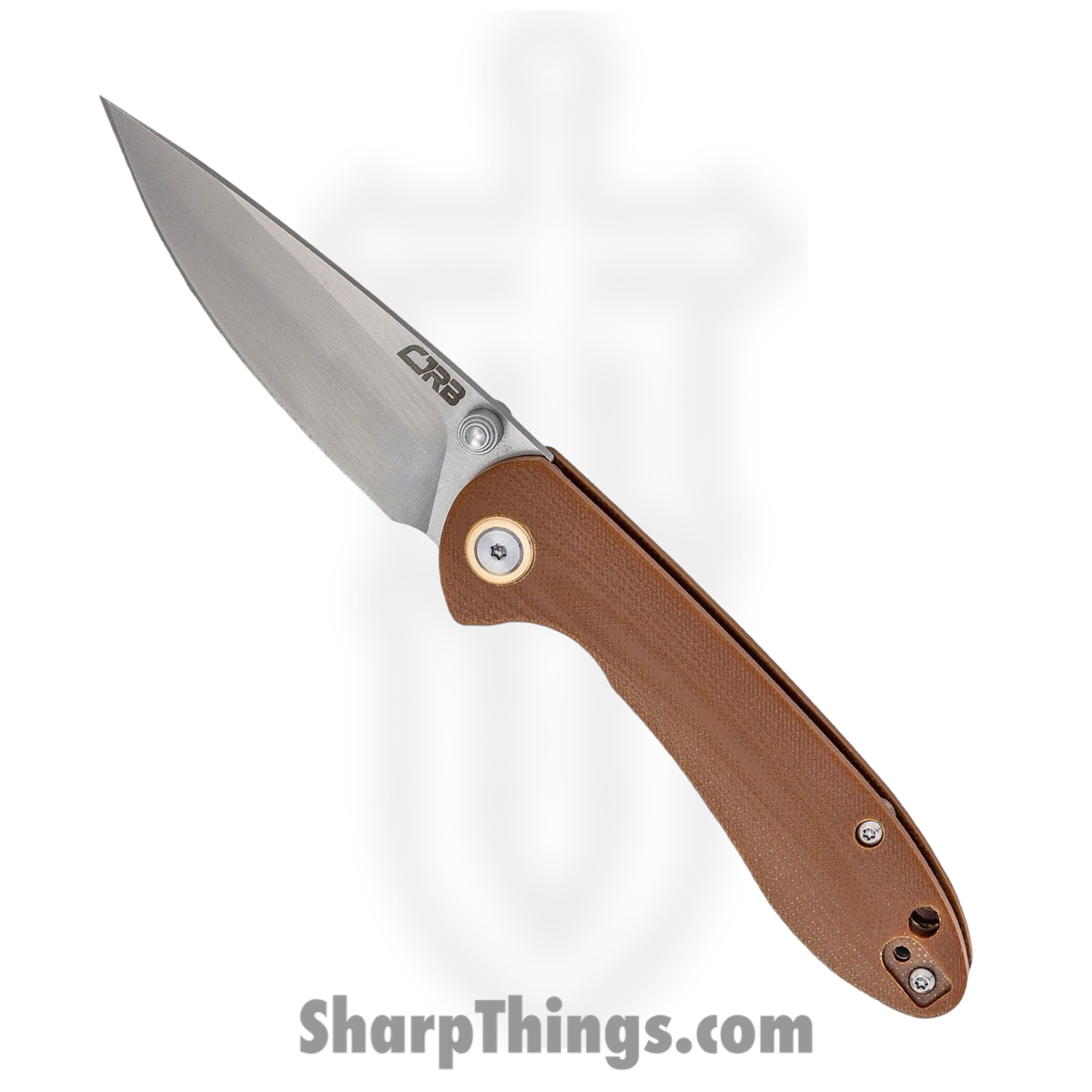 752330e5-b594-48ae-b6ff-9942b69a0c1f_J1912SBNC_1.jpg CJRB - J1912SBNC - Small Feldspar - Folding Knife - D2 Stonewash Drop Point - G10 - Brown - Image 1
