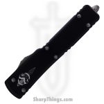 Microtech - 419-10S - UTX-70 Signature Series - OTF Auto - M390 Stonewash Hellhound - 6061-T6 Aluminum - Black