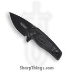 Kershaw - 1313BLK - Spoke - Folding Knife - 8Cr13MoV Black-oxide coated Drop Point - Stainless Steel - Black