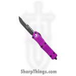 Microtech - 139-1VI - Troodon - OTF Auto - Elmax, M390, 204P Coated Drop Point - 6061-T6 Aluminum - Violet