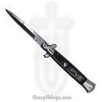 Steel River Knives - SBBOL9SH - Arrivato 9in Stiletto - Bolster Release Auto - 440 Bayonet - Black