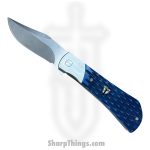 Finch Knife Co. - HE510 - Hellfire Inferno - Folding Knife - 154CM Satin Wharncliffe - Resin - Gold Glitter