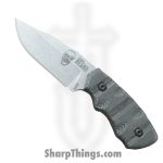 Flagrant Beard - FFB01SER - Forerunner - Fixed Blade Knife - 1095 HC Tumbled Drop Point - Canvas Micarta - Black
