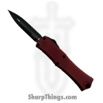 Microtech - 1702M-1MR 30 - Hera II Mini 30th Anniversary - OTF Auto - M390MK Satin Drop Point - 6061-T6 Aluminum - Merlot