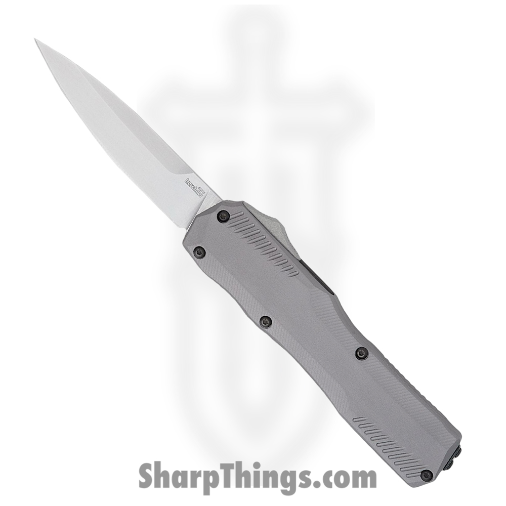 758435a8-99d9-4328-bd17-6d683df0c7df_KS9000GRY_1.jpg Kershaw - KS9000GRY - Livewire - OTF Auto - CPM MagnaCut Stonewash Spear Point - 6061-T6 Aluminum - Gray - Image 1