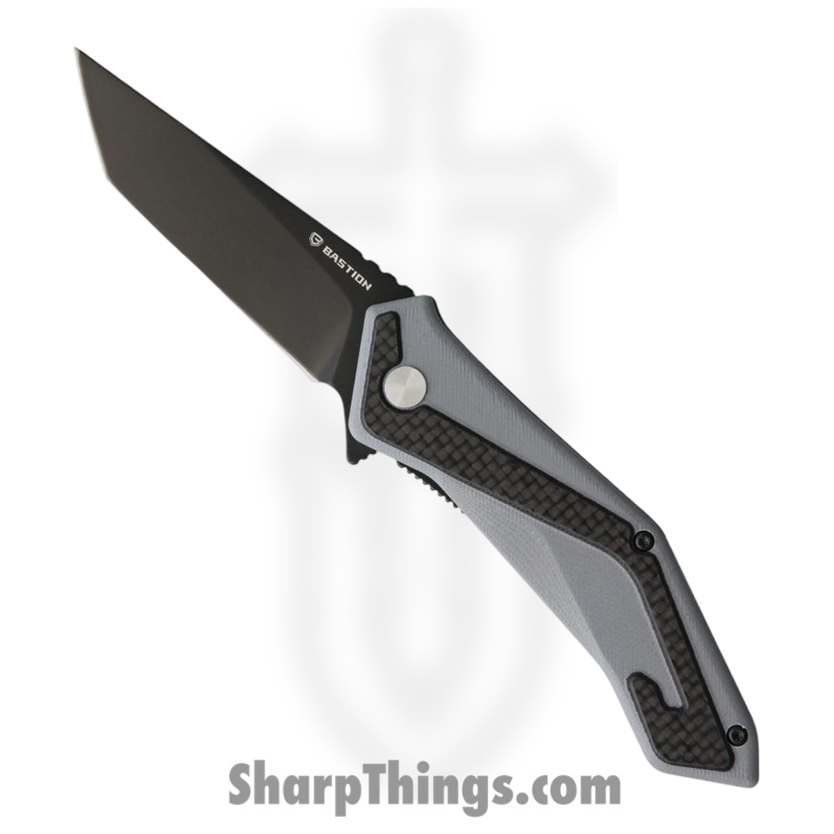 75e66913-6319-49c2-8669-f0b089699e31_BSTN2421_1.jpg Bastion - BSTN2421 - Sigma - Folding Knife - D2 Coated Tanto - G10 - Gray Black - Image 1