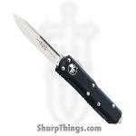 Microtech - 231-4 - UTX-85 - OTF Auto - Satin Drop Point - 6061 T6 Aluminum - Black