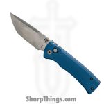 Chaves Knives - CK-1A10-2B3F-12D1 - Redencion 229 Auto - Automatic Knife - S35VN Stonewash Tanto - Aluminum - Black