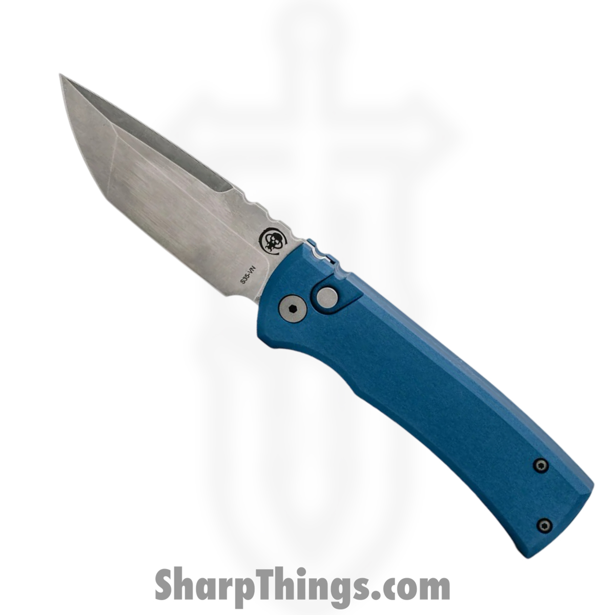 766fc737-4d65-4eec-abbe-617312104fab_CK-1A10-2B3F-12D1_1.jpg Chaves Knives - CK-1A10-2B3F-12D1 - Redencion 229 Auto - Automatic Knife - S35VN Stonewash Tanto - Aluminum - Black - Image 1