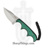CRKT - 2387 - Folts Minimalist - Fixed Blade Knife - 5Cr15MoV Blasted Bowie - Micarta - Green