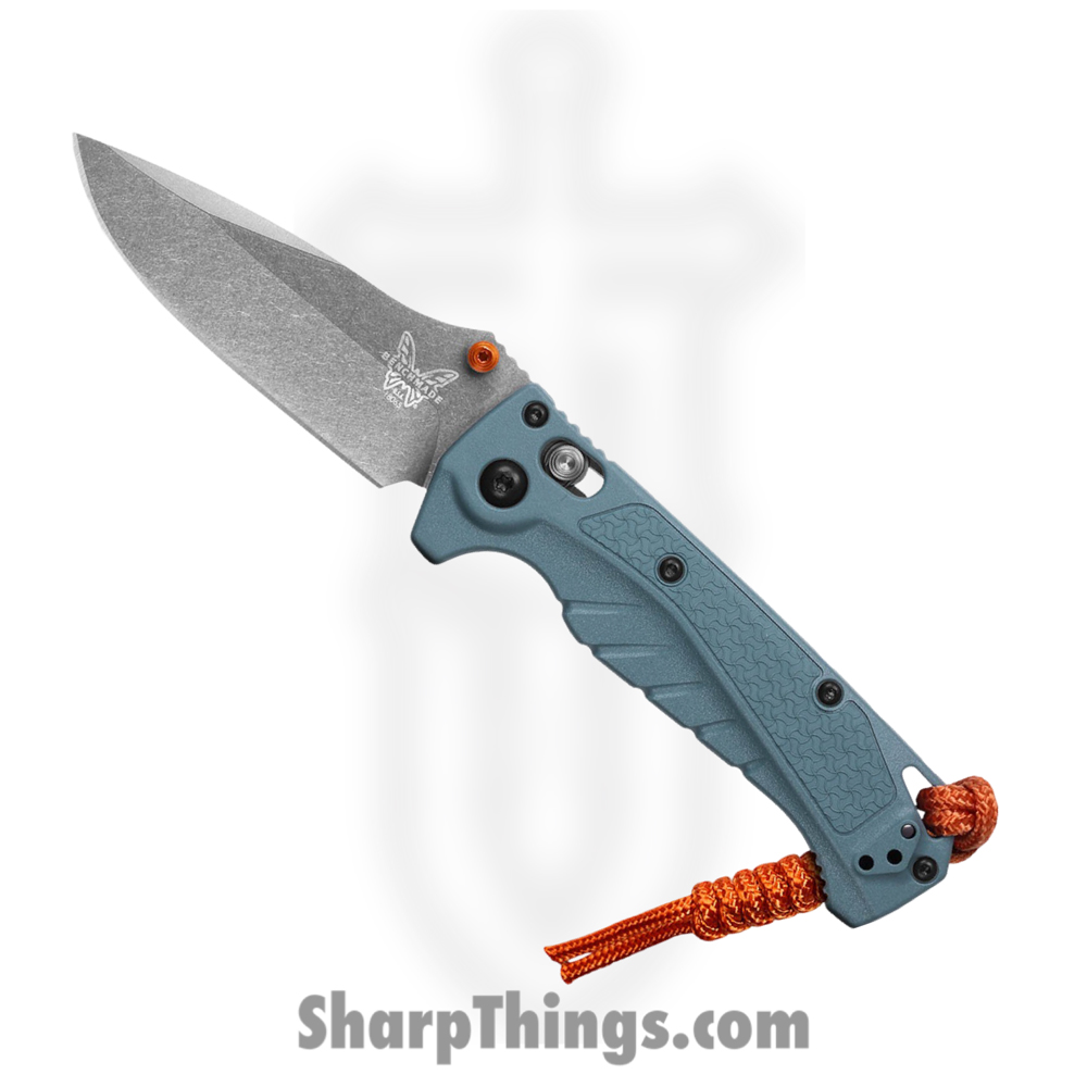 76e019f6-699e-45e1-8464-d7fcb5300454_18065_1.jpg Benchmade - 18065 - Mini Adira - Folding Knife - CPM MagnaCut Stonewash Drop Point - Santoprene - Depth Blue - Image 1