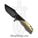 Something Obscene Co. - Cape4-Brz-Blk - J-Cape V4 - CPM 20CV Coated Clip Point - Titanium - Bronze Black