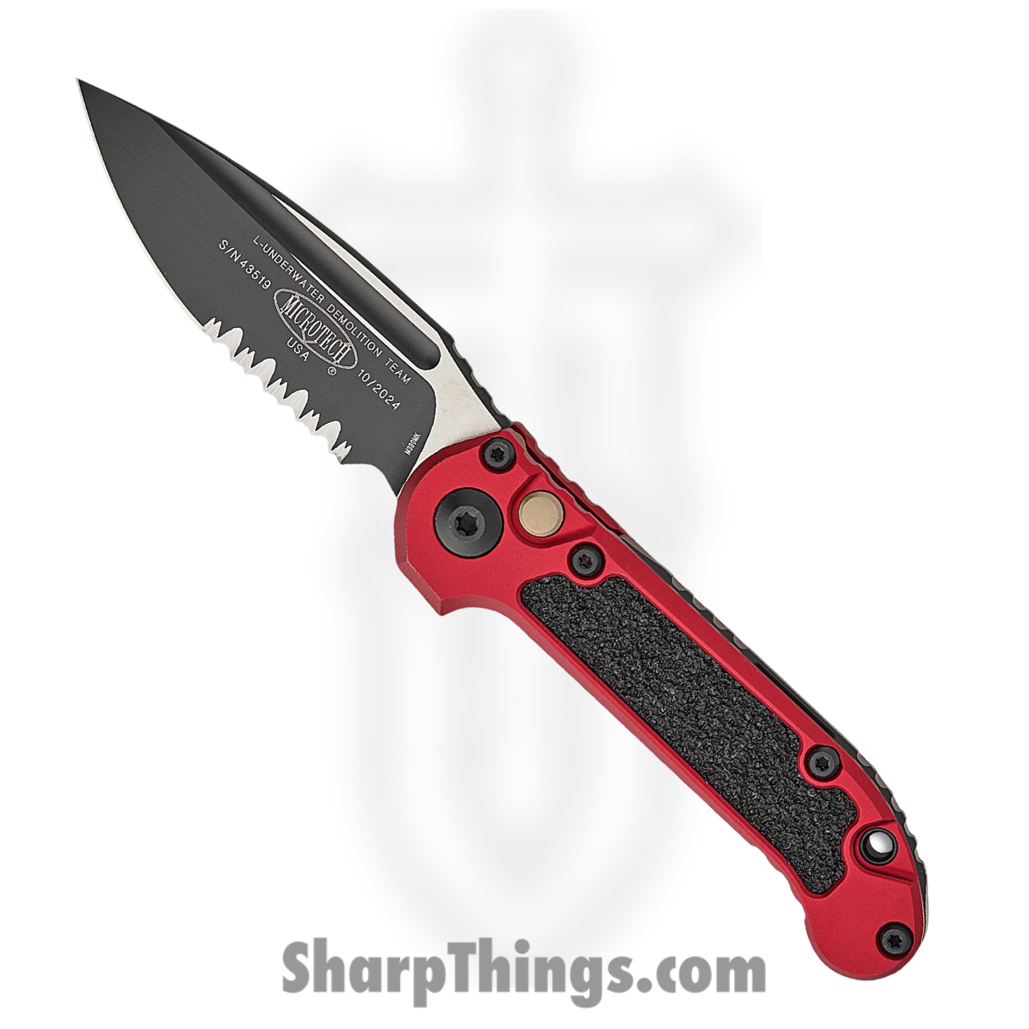77eb00ec-02b5-4c7f-8dfc-d6bb374bd167_1135-2MR_1.jpg Microtech - 1135-2MR - LUDT Gen III - Automatic Knife - M390MK Coated Drop Point P/S - Aluminum with Traction Tape Inserts - Merlot - Image 1