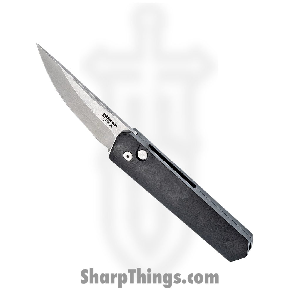 7833c314-fb3e-46bd-8862-e864f2c920f3_BO01BO254_1.jpg Boker Plus - BO01BO254 - Auto Kwaiken - Automatic Knife - 154CM Stonewash Straight Back - Aluminum - Black - Image 1