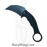 Half Face Blades - HFBKARAMFLBK - Karambito - Folding Knife - S45VN Armor Black Cerakote Karambit - G10 - Black