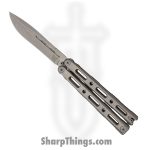 Benchmade - 85 - Billet Ti Balisong - Balisong - S30V Stonewash Drop Point - Titanium - Natural