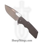 Attention 2 Detail Mercantile - A2DMK1MBB - Mark 1 Medium - Folding Knife - PD1 Stonewash Drop Point - Barbell Grip Titanium - Natural