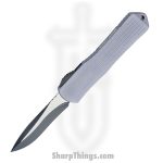 Heretic Knives - H033-10A-Gray - Manticore X - OTF Auto - Magnacut Two Tone Recurve - 6061-T6 Aluminum - Grey