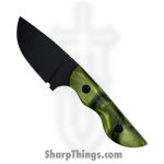Cave Blades - CBSamCkKir - Samaritan - Fixed Blade Knife - 154cm Cerakote Drop Point - Kiranite - Toxic Green