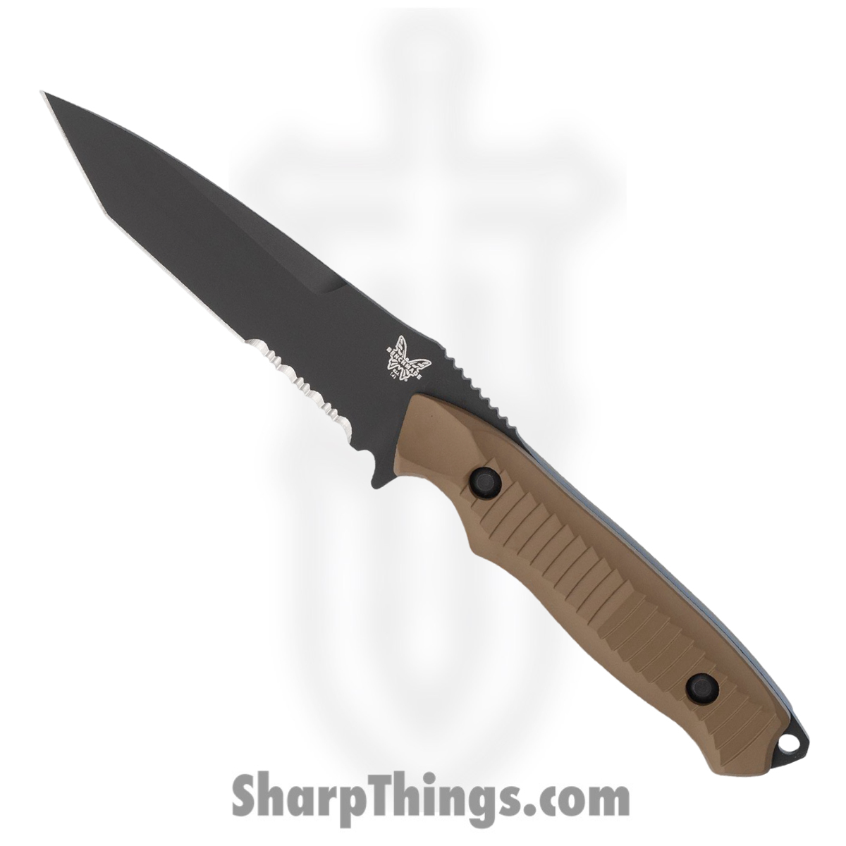 799434ab-038d-4ed9-bfcc-b1b50c5b2e51_141SBKSN_1.jpg Benchmade - 141SBKSN - Nimravus - Fixed Blade Knife - 154CM Coated Tanto - Aluminum - Tan - Image 1