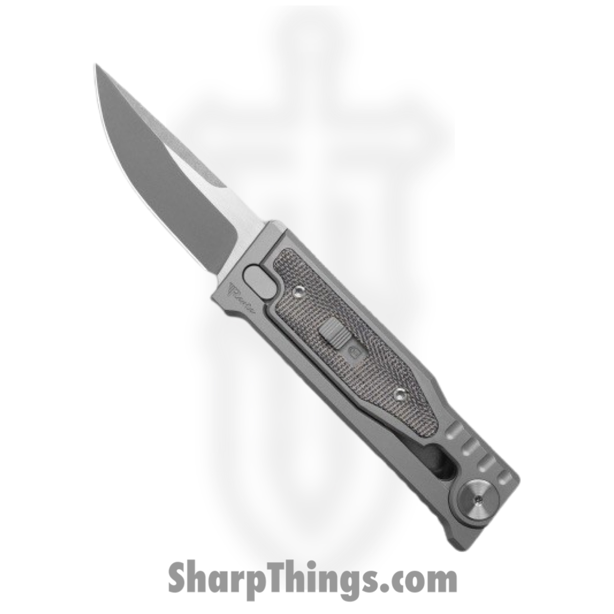 799ecb60-9fd6-4cd4-a544-3aeedaa5f197_ExoMinSwDpBk_1.jpg Reate Knives - ExoMinSwDpBk - Mini Exo - Gravity Knife - CPM-3V Stonewashed Drop Point - Micarta - Black - Image 1