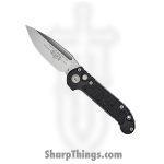 Microtech - 1135-10 - 2023 Ludt Gen III - Automatic Knife - M390MK Stonewash Drop Point - Aluminum with 3M Traction Tape Inserts - Black