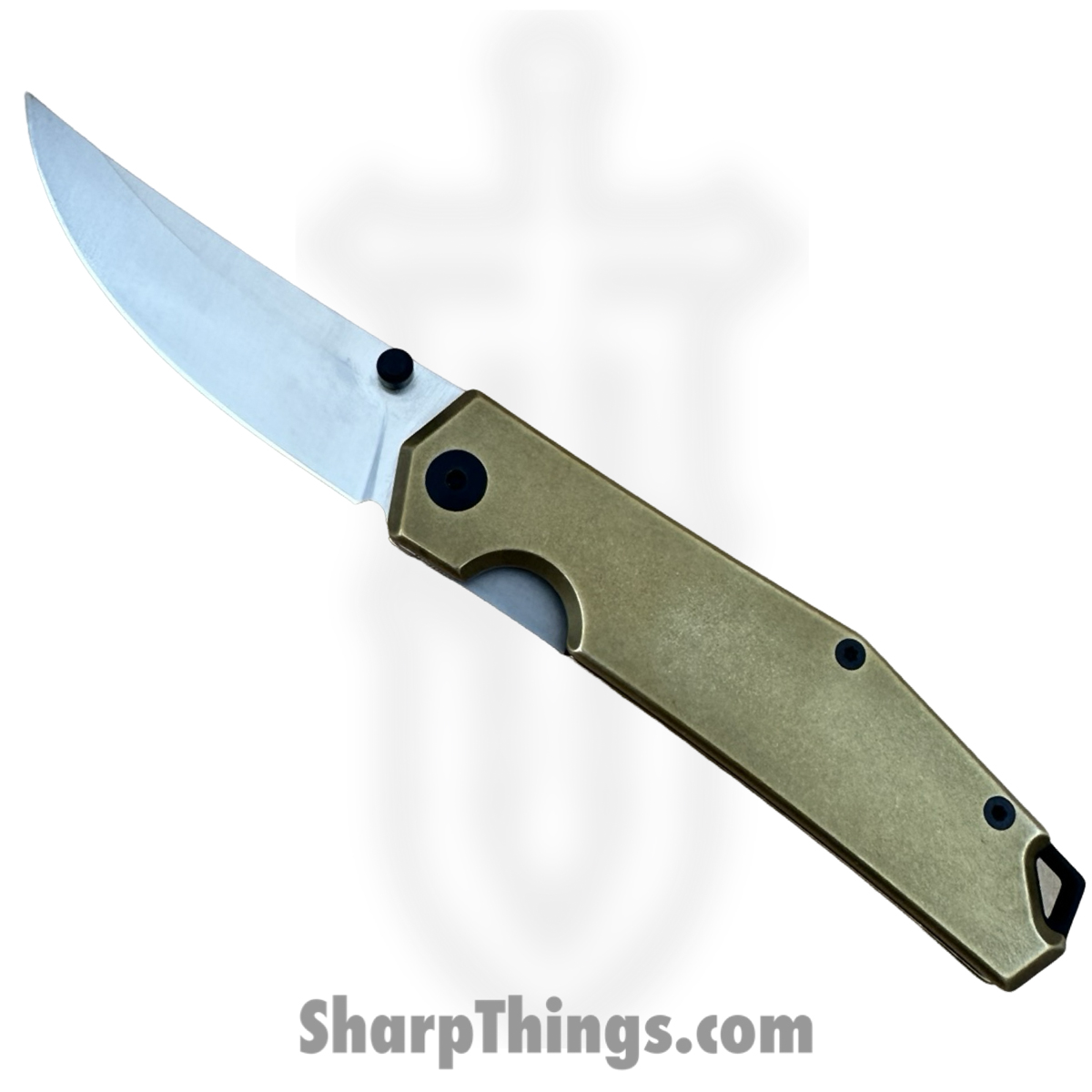 7a250565-b5f8-4961-b490-b96603e2965a_CLYDE-BRASS_1.jpg GiantMouse - CLYDE-BRASS - Ace Clyde - Folding Knife - ELMAX Satin Trailing Point - Brass - Natural - Image 1