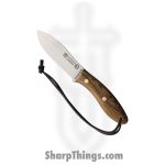 Joker - JKRCB114 - Canadiense Bushcraft Bocote - Fixed Blade Knife - 14C28N Sandvik Satin Drop Point - Bocote Wood - Brown